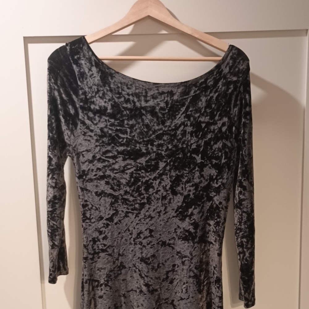Elegant Black Velvet Dress
